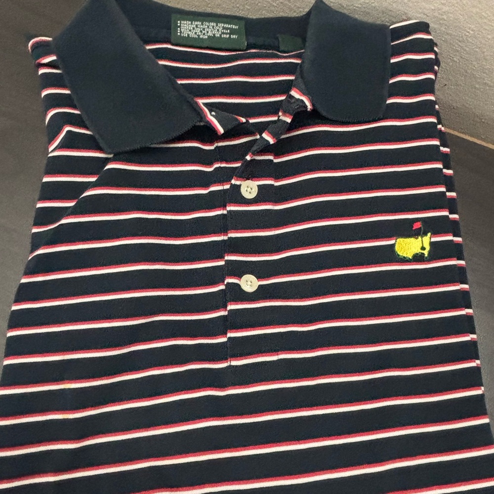 Masters Navy Striped Polo‎ Shirt